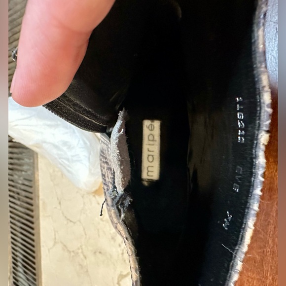 Maripe! Ankle Zip Boot/Eve/Leather Snakeskin/Size-7 - Picture 15 of 16